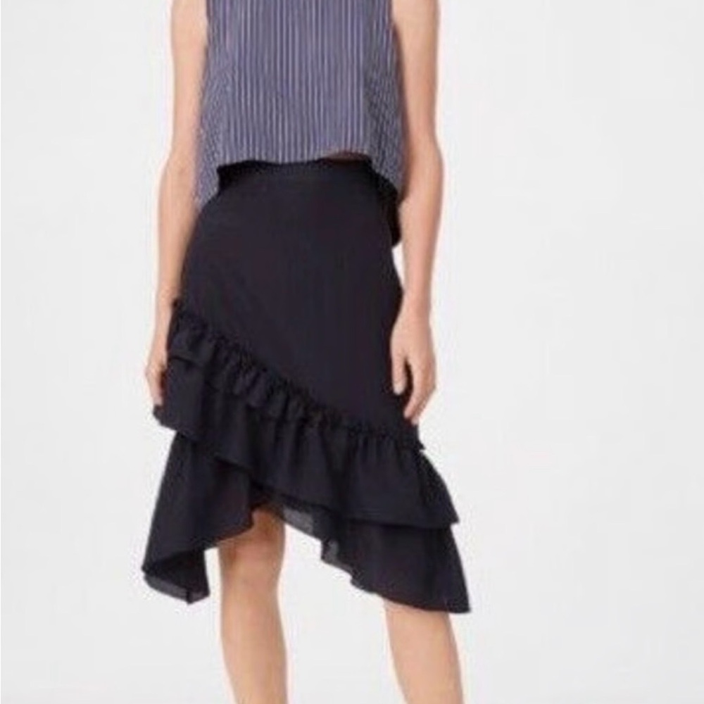Club Monaco Ruffle Asymmetrical Skirt - Size 4